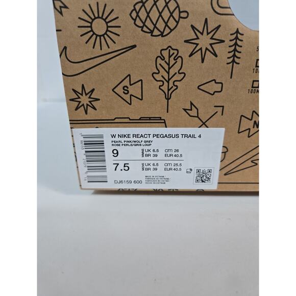 WOMEN NIKE REACT PEGASUS TRAIL 4. Size 9 (DJ6159-600) - Picture 5 of 5